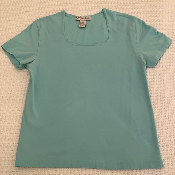 Dress Barn aqua blue T-shirt - Picture 1 of 7